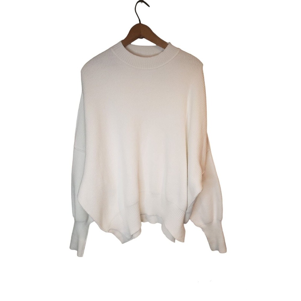 Free People Easy Street Tunic Pullover Oversized Mock Turtleneck Sweater Size XS